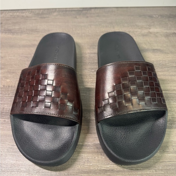 Magnanni Brown Playa Slide Mid Brown Slide Sandals size 7 IMMACULATE - Picture 5 of 11